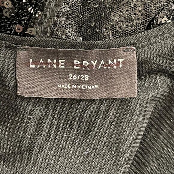 LANE BRYANT Black Wide Leg Sequin Jumpsuit, Size 26/28 - Picture 7 of 10